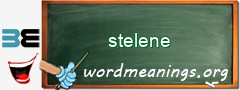 WordMeaning blackboard for stelene